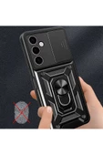 CEPCASE    Samsung Galaxy A24 Kılıf Standlı Magnet Mıknatıslı Yüzük Sürgülü Kamera Armored Zırhlı Kapak thumbnail 6
