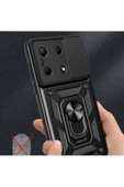 CEPCASE    İnfinix Note 30 4G Kılıf Standlı Magnet Mıknatıslı Yüzük Sürgülü Kamera Armored Zırhlı Kapak thumbnail 5