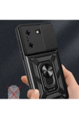 CEPCASE    Tecno Pova 5 Kılıf Standlı Magnet Mıknatıslı Yüzük Sürgülü Kamera Armored Zırhlı Kapak thumbnail 6