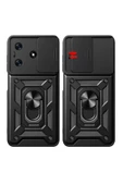 CEPCASE    Tecno Spark 10C Kılıf Standlı Magnet Mıknatıslı Yüzük Sürgülü Kamera Armored Zırhlı Kapak thumbnail 6