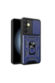 CEPCASE    Samsung Galaxy A25 Kılıf Standlı Magnet Mıknatıslı Yüzük Sürgülü Kamera Armored Zırhlı Kapak thumbnail 2