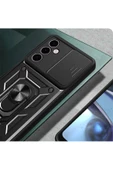 CEPCASE    Samsung Galaxy A24 Kılıf Standlı Magnet Mıknatıslı Yüzük Sürgülü Kamera Armored Zırhlı Kapak thumbnail 5