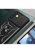 CEPCASE    Samsung Galaxy A25 Kılıf Standlı Magnet Mıknatıslı Yüzük Sürgülü Kamera Armored Zırhlı Kapak thumbnail 5