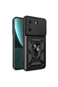 CEPCASE    Tecno Pova 5 Kılıf Standlı Magnet Mıknatıslı Yüzük Sürgülü Kamera Armored Zırhlı Kapak thumbnail 1