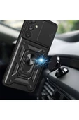 CEPCASE    Samsung Galaxy A54 Kılıf Standlı Magnet Mıknatıslı Yüzük Sürgülü Kamera Armored Zırhlı Kapak thumbnail 4