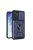 CEPCASE    Samsung Galaxy A54 Kılıf Standlı Magnet Mıknatıslı Yüzük Sürgülü Kamera Armored Zırhlı Kapak thumbnail 1