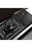 CEPCASE    Samsung Galaxy A55 Kılıf Standlı Magnet Mıknatıslı Yüzük Sürgülü Kamera Armored Zırhlı Kapak thumbnail 3