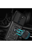CEPCASE    Oppo A9 2020 Kılıf Standlı Magnet Mıknatıslı Yüzük Sürgülü Kamera Armored Zırhlı Kapak - 5