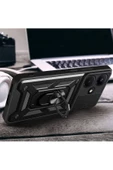 CEPCASE    İnfinix Hot 30İ Kılıf Standlı Magnet Mıknatıslı Yüzük Sürgülü Kamera Armored Zırhlı Kapak - 6