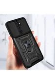 CEPCASE    Oppo A9 2020 Kılıf Standlı Magnet Mıknatıslı Yüzük Sürgülü Kamera Armored Zırhlı Kapak thumbnail 7
