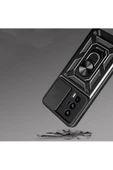 CEPCASE    Xiaomi Poco F5 Pro Kılıf Standlı Magnet Mıknatıslı Yüzük Sürgülü Kamera Armored Zırhlı Kapak thumbnail 3