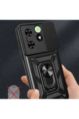 CEPCASE    Tecno Spark Go 2024 Kılıf Standlı Magnet Mıknatıslı Yüzük Sürgülü Kamera Armored Zırhlı Kapak thumbnail 6