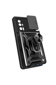CEPCASE    Xiaomi Poco F5 Pro Kılıf Standlı Magnet Mıknatıslı Yüzük Sürgülü Kamera Armored Zırhlı Kapak thumbnail 6
