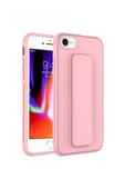 CEPCASE    Apple  iPhone SE 2022 Kılıf Standlı Kamera Çıkıntılı Gövdeyi Tam Saran Deri Dokulu Tam Uyumlu - 2