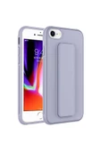 CEPCASE    Apple  iPhone SE 2022 Kılıf Standlı Kamera Çıkıntılı Gövdeyi Tam Saran Deri Dokulu Tam Uyumlu - 1