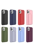 CEPCASE    Apple iPhone 11 Pro Kılıf Standlı Kamera Çıkıntılı Gövdeyi Tam Saran Deri Dokulu Tam Uyumlu - 4