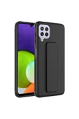 CEPCASE    Samsung Galaxy M32 Kılıf Standlı Kamera Çıkıntılı Gövdeyi Tam Saran Deri Dokulu Tam Uyumlu - 2