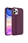 CEPCASE    Apple iPhone 11 Pro Max Kılıf Standlı Kamera Çıkıntılı Gövdeyi Tam Saran Deri Dokulu Tam Uyumlu - 1
