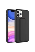 CEPCASE    Apple iPhone 11 Pro Max Kılıf Standlı Kamera Çıkıntılı Gövdeyi Tam Saran Deri Dokulu Tam Uyumlu - 2