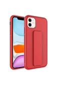 CEPCASE    Apple iPhone 11 Kılıf Standlı Kamera Çıkıntılı Gövdeyi Tam Saran Deri Dokulu Tam Uyumlu thumbnail 1