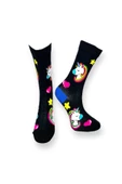 Me-vo 3'lü Çok Renkli Unicorn Desenli Unisex Esnek Nem Alabilen Pamuklu Soket Çoraplar thumbnail 6