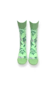 Me-vo 2'li Yeşil Renkli Yeşillik Desenli Unisex Esnek Nem Alabilen Pamuklu Soket Çoraplar thumbnail 4