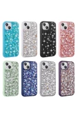 CEPCASE    Uyumlu e iPhone 15 Plus Kılıf Diamond Taşlı Parlak Tasarım Kamera Çıkıntılı Lüx Kapak thumbnail 2