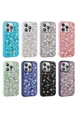 CEPCASE    Apple iPhone 15 Pro Kılıf Diamond Taşlı Parlak Tasarım Kamera Çıkıntılı Lüx Kapak - 3