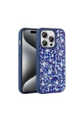 CEPCASE    Apple iPhone 15 Pro Kılıf Diamond Taşlı Parlak Tasarım Kamera Çıkıntılı Lüx Kapak - 1