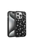 CEPCASE    Apple iPhone 15 Pro Kılıf Diamond Taşlı Parlak Tasarım Kamera Çıkıntılı Lüx Kapak - 2