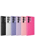CEPCASE    Samsung Galaxy S22 Ultra Kılıf Kamera Korumalı Simli Renkli Yüzey Lüks Kapak Tam Koruma thumbnail 3