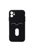 CEPCASE    Apple iPhone 11 Kılıf 2 Adet Kartvizit Bölmeli Soft Yüzey Darbe Emici Silikon Kapak thumbnail 3