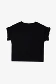 Clara Siyah Pamuklu Kız Çocuk Tshirt - 2