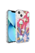 CEPCASE    Apple  iPhone 13 Kılıf Kamera Korumalı Colourful Desenli Hard Silikon Summer Style Kapak thumbnail 2
