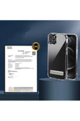 CEPCASE    Apple  iPhone 14 Pro Kılıf Standlı Şeffaf Silikon L-stand Tasarım Airbag Shockproff Kapak thumbnail 3