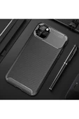 CEPCASE    Apple iPhone 11 Pro Max Kılıf Karbon Fiber Tasarım Ultra Slim Lüx Görünüm Silikon Kapak - 1