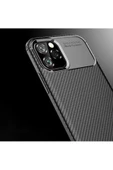 CEPCASE    Apple iPhone 11 Pro Max Kılıf Karbon Fiber Tasarım Ultra Slim Lüx Görünüm Silikon Kapak - 6