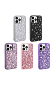 CEPCASE    Apple iPhone 12 Pro Max Kılıf Diamond Taşlı Parlak Tasarım Kamera Çıkıntılı Lüx Kapak - 3