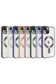 CEPCASE    Apple iPhone 14 Kılıf Magsafe Wireless Şarj Özellikli Kamera Korumalı Renkli Kenar Kapak thumbnail 3