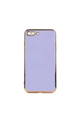 CEPCASE    Apple iPhone 8 Plus Kılıf Kenarları Parlak Gold Tasarım Pastel Renk Tasarımlı Kapak thumbnail 1