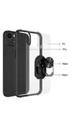 CEPCASE    Apple iPhone 13 Kılıf Arka Şeffaf Köşe Ve Yüzük Renkli Darbeye Dayanıklı Sert Pc Kapak thumbnail 4