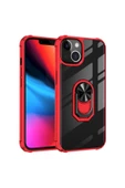 CEPCASE    Apple iPhone 13 Kılıf Arka Şeffaf Köşe Ve Yüzük Renkli Darbeye Dayanıklı Sert Pc Kapak thumbnail 1