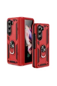 CEPCASE    Galaxy Z Fold 5 Kılıf Standlı Magnet Mıknatıslı Yüzük Armored Zırhlı Kapak thumbnail 3