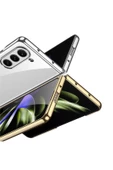 CEPCASE    Galaxy Z Fold 5 Kılıf Tam Kalıp Full Camlı Metal Görünüm Ultra Slim Tam Koruma Kapak thumbnail 4