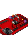 CEPCASE    Apple iPhone 15 Kılıf Standlı Magnet Mıknatıslı Yüzük Armored Zırhlı Kapak thumbnail 5