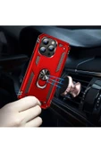 CEPCASE    Iphone 15 Pro Kılıf Standlı Magnet Mıknatıslı Yüzük Armored Zırhlı Kapak thumbnail 5