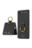 CEPCASE    Galaxy Z Flip Kılıf Kılıf Yüzük Aparatlı Matte Yüzey Kamera Korumalı Flip Ring Tam Kalıp thumbnail 1