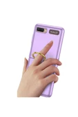 CEPCASE    Galaxy Z Flip Kılıf Kılıf Yüzük Aparatlı Matte Yüzey Kamera Korumalı Flip Ring Tam Kalıp thumbnail 6