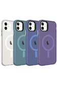 CEPCASE    Iphone 11 Kılıf Magsafe Şarj Özellikli Buzlu Matte Transparent Tam Kalıp thumbnail 3