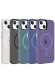 CEPCASE    Iphone 14 Kılıf Magsafe Şarj Özellikli Buzlu Matte Transparent Tam Kalıp thumbnail 3